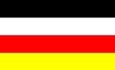 Schwarz-Weiß-Rot-Gold, die Farben des Alldeutschen Reiches
